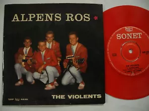 VIOLENTS Alpens Ros / Cindy, Oh Cindy / Moonlight Walk + 1 EP 7" 1961 Sweden EX- - Foto 1 di 2