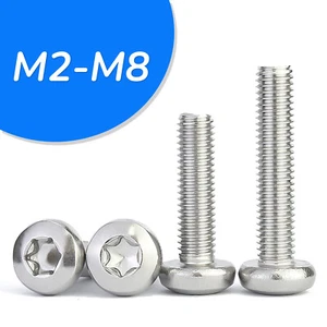 M2 - M8 Torx Pan Head Machine Screws Six Lobe Drive Bolts A2 Stainless Steel - Picture 1 of 73