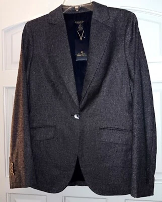 NUEVO Blazer Chaqueta Brooks Brothers Italia Para Mujer Forrada 100% Lana Gris Talla 8 Foto 1 de 4