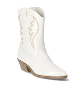 No Boundaries White Women Western Side Zipper Calf Boots~SZ 6 - Picture 1 of 6
