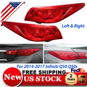Pair Rear Outer Tail Light For Infiniti 2014 2015 2016 2017 Q50 Q50s Left +Right - Picture 1 of 22