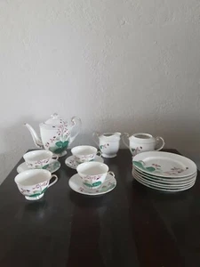 OCCUPIED JAPAN UCAGCO UCA17 CHINA TEA, PLATE, SET PINK FLORAL #20311 - Picture 1 of 12