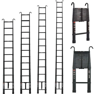 Aluminum Extension Ladder Step Ladders Loft Ladder Attic Ladder w/ Hook Safe - Picture 1 of 27