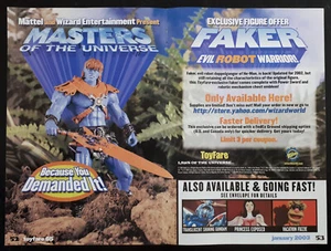 Magazine Print Ad MATTEL & WIZARD ENT. 2003 Master of the Universe FAKER 2-Page - Picture 1 of 1