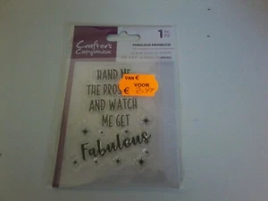 CLEAR STAMP FÜR SCRAPBOOKING NEU FABELHAFTER CRAFTER'S COMPANION 2,6X3,5 ZOLL - Bild 1 von 2