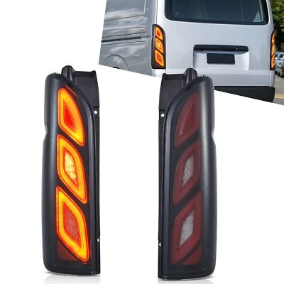 Luces traseras LED VLAND con animación para Toyota Hiace 2005-2018 luces traseras ahumadas Foto 1 de 4
