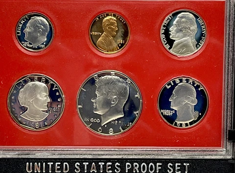 1981 S United States Mint Proof Set  OGP KENNEDY PROOF & SBA *FREE  SHIPPING* Cover
