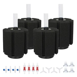 4Pcs Large Aquarium Sponge Filter with Suction Cups Check Valves for Breeding F - Picture 1 of 5