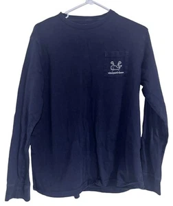 Vineyard Vines Boys Long Sleeve Lax Whale T Shirt Sz XL (18) Navy Lacrosse - Picture 1 of 6