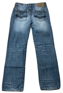 BUFFALO DAVID BITTON Young Men's Teen Slim Straight Driven Blue Jeans Size 16 - Picture 1 of 11