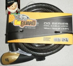 On Guard OG Coil Cable Bike Lock OnGuard 2key 5502 6' x.47  Hood-lock Motorcycle - Picture 1 of 2