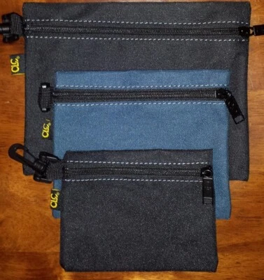 Multi-Purpose Clip-on Zippered Poly Bags, 3 Pack,  9" x 7", 7" x 6", and 6" x 5" - Image 1 of 4