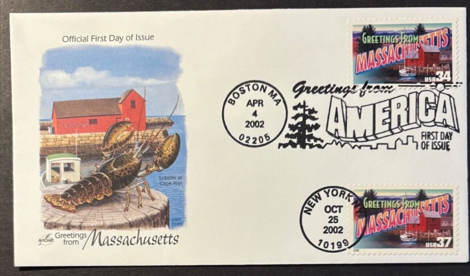 #3581 y #3716 Saludos desde América: Massachusetts con prestigio ArtCraft Foto 1 de 1