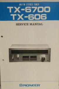 Pioneer Service Manual Reparaturanleitung Schaltpläne Tuner TX-6700 TX-606 - Bild 1 von 1