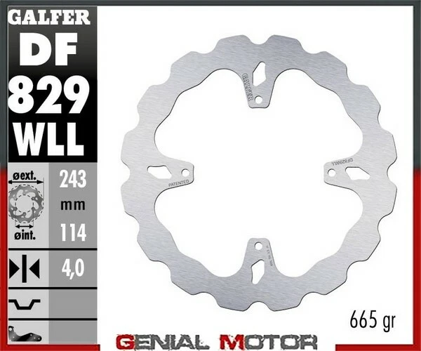 Galfer Rear Brake Disc Wave Fixed Solid 243X4mm Tm Mx 450 F 2005>2014 - Image 1 of 1