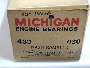 480+30 MAIN BRG SET RAMBLER, NASH 1942-1953 CAST IRON 6 CYL 172.6, 184, 195.6 CI - Picture 1 of 6