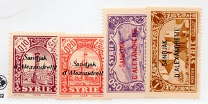 Alexandretta 1-4 MNH 1938 short set, Sandjak d'Alexandrette CV $38.50 - Picture 1 of 1