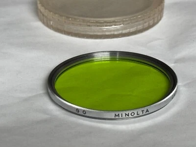 Rare, Vintage Minolta Chrome 55mm Fit, GO Green Filter with Keeper - Image 1 of 2