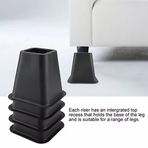 4x Set Betterhöhung Möbelerhöhung Möbel Erhöhung Bett Stühle Beine Riser 15cm - Bild 1 von 10