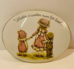 Holly Hobbie 1973 Porcelain Plaque Mother is Another Name for Love Japan Vintage - Picture 1 of 7