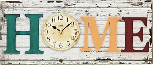 OROLOGIO DA MURO AMS 9428 CASSA IN VETRO CON INSERTI IN LEGNO A RILIEVO - Imagen 1 de 1
