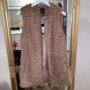 Dusky Pink Gilet Uk8 NEW - Picture 1 of 1