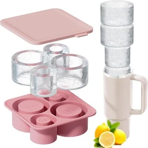 Ice Cube Tray For 20-40oz Stanley Cup Quencher Accessories Silicone Mould W/Lid - Picture 1 of 15