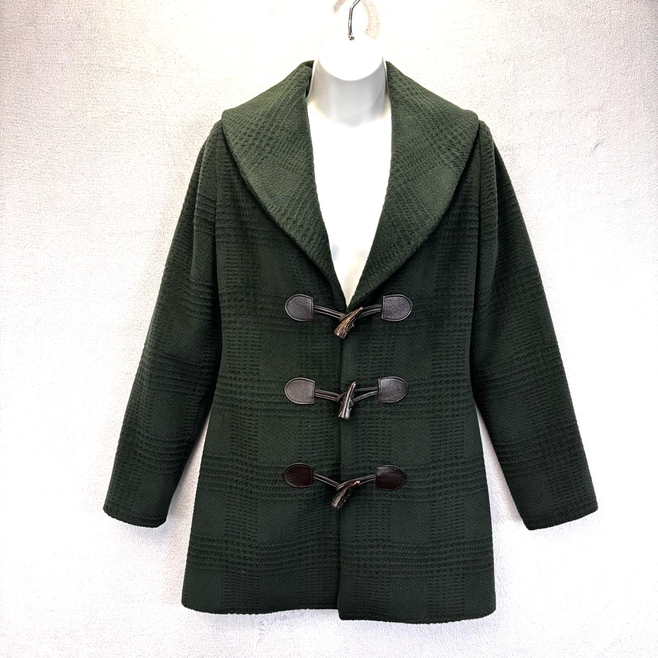 Chaqueta gris Aspen Toggle para mujer talla 2 verde suave forrada difusa chaqueta abrigo usada en excelente estado Foto 1 de 4