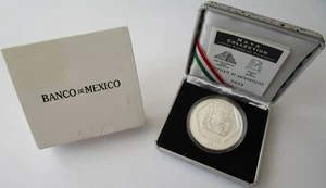 Mexiko 5 Pesos 1994 Präkolumbische Ära Lapida Tumba de Palenque 1 Oz Silber PP - Bild 1 von 3