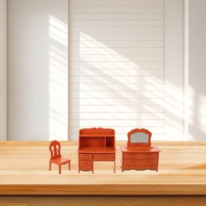  Miniatur Puppenhaus Schminktisch Schmink mit Spiegel Schminktisch Möbel - Bild 1 von 20