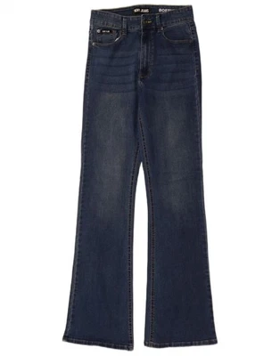 DKNY Womens Boerum High Rise Flared Jeans W27 L32 Blue Cotton UE15 - Image 1 of 4