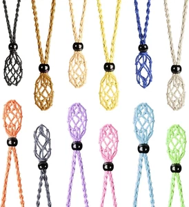 12 PIEZAS Jaula de Cristal Collar Cordón Piedra Vacía Soporte Colgante Piedra Repuesto con - Imagen 1 de 12
