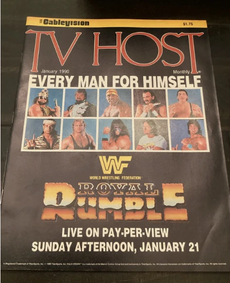 WWF 1990 ROYAL RUMBLE ¡Guía de revista de programas de televisión por cable! Ultimate Warrior VHS Foto 1 de 1