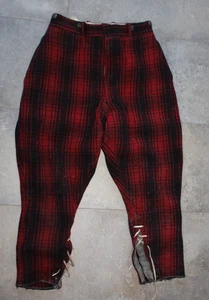 Pantalones de caza WOOLRICH vintage rojos y negros a cuadros talla 28" Cintura x 22" Entrepierna - Imagen 1 de 22