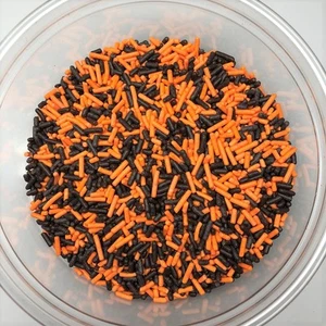 Herbst Halloween Mix Streusel Jimmies Bäckerei Topping 8 Unzen Orange Braun - Bild 1 von 1