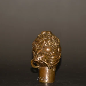Chinese Retro Bronze Eagle Headcane Walking Stick Head Handle Accessories - Picture 1 of 6