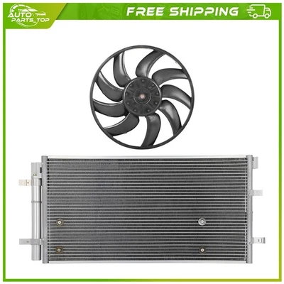 Electric A/C Condenser Cooling Fan Kit For 2010 2011 2012 2013 2014 Audi A5 Foto 1 de 4
