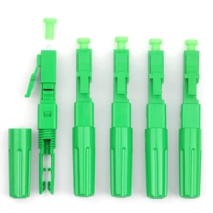 5x LC/APC fiber optic quick connector adapter for mounting and connection - Afbeelding 1 van 10