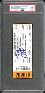 Jackson Merrill Signed 18th Home Run Ticket Stub 8/21/24 Autographed PSA 9/10 - Picture 1 of 2