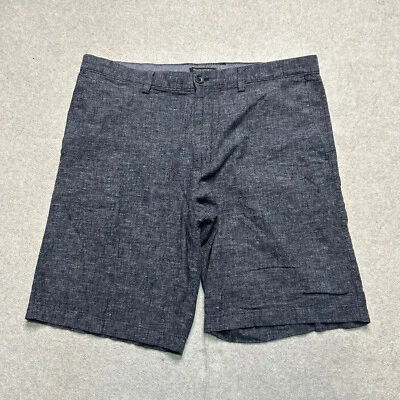 Pantalones Cortos Banana Republic Mezcla de Lino Para Hombre 38 Azul Marino 10" Frente Plano Informales Foto 1 de 4
