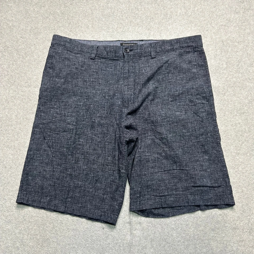 Pantalones Cortos Banana Republic Mezcla de Lino Para Hombre 38 Azul Marino 10" Frente Plano Informales Foto 1 de 4