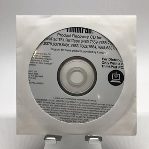 Lenovo Thinkpad Product Recovery CD T61 R61 New Factory Sealed - Photo 1/4