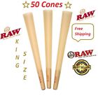 Authentic Raw King Size Cones W/Filter tips pre rolled (50 CONES) Free shipping