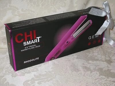 CHI Smart. 3/4" Travel Hairstyling Iron. Zirconium Titanium. "Rhodolite" New. - Image 1 of 2