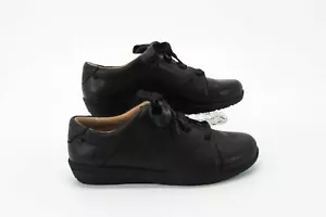 Vionic Women Sneaker Lindsey Size 7M Black Leather Athletic Shoe Pre Owned xq - Picture 1 of 12