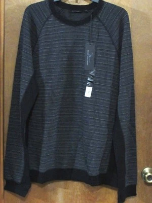 Camisa para hombre "Marc Anthony" XL, negro/gris, raglán manga larga, cuello redondo  Foto 1 de 3