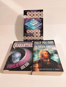 Brian Lumley Maze of Worlds Philip Pullman The Golden Compass Greg Egan Sci-fi - Picture 1 of 9