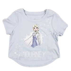 Disney Parks Kleinkind blau Kurzarm Baumwolle Frozen Elsa Print T-Shirt Gr. XXS - Bild 1 von 3