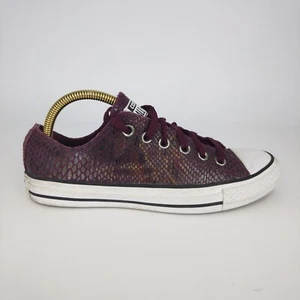 Converse Trainers UK6 Women's Chuck Taylor All Star Ox Leather Snake Print Skate - Picture 1 of 22