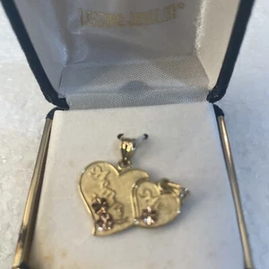 14K Yellow & Rose Gold Mommy & Me Pendant 2.04g Fine Jewelry Charms Brand New - Picture 1 of 6